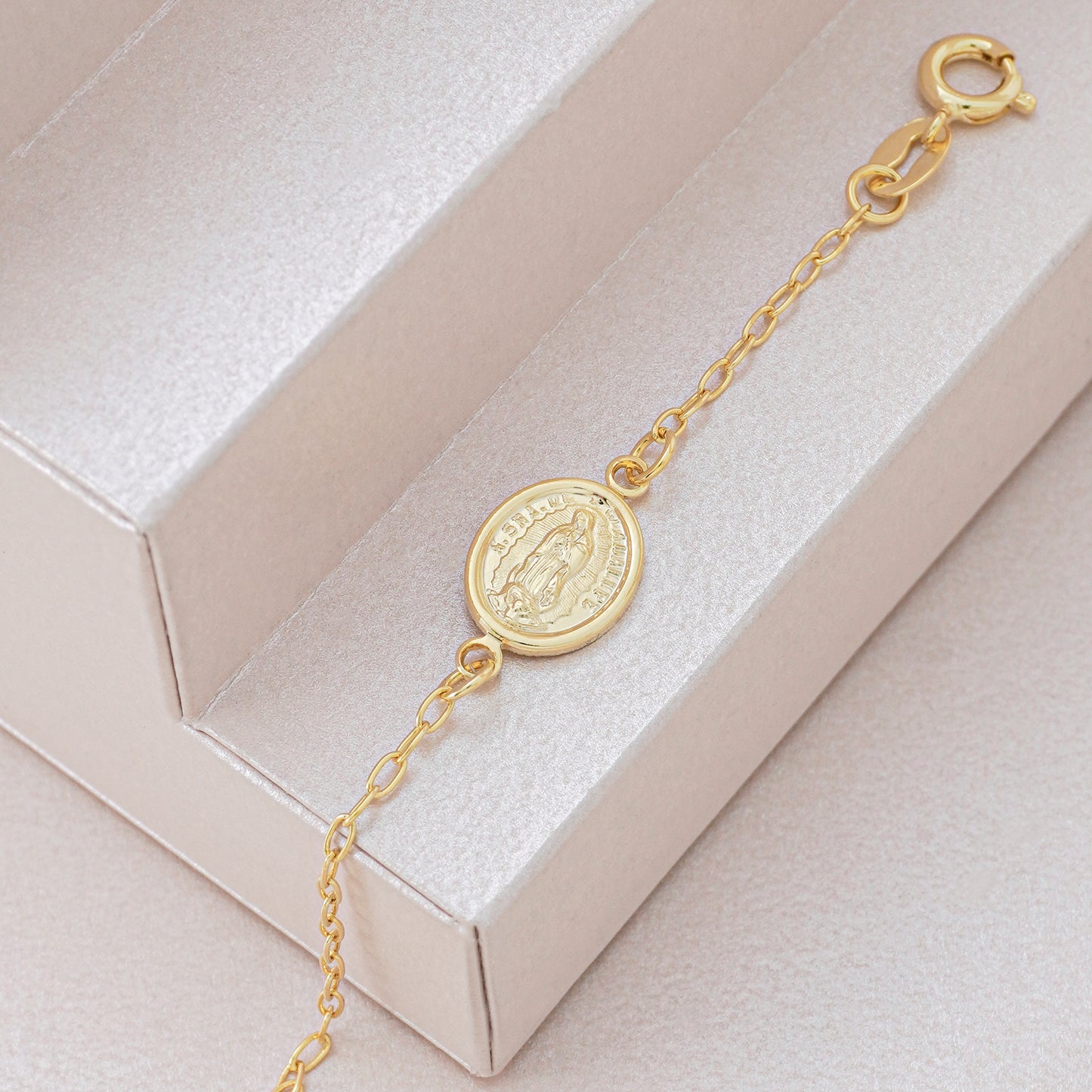 pulsera virgen guadalupe 16.5cms extensor