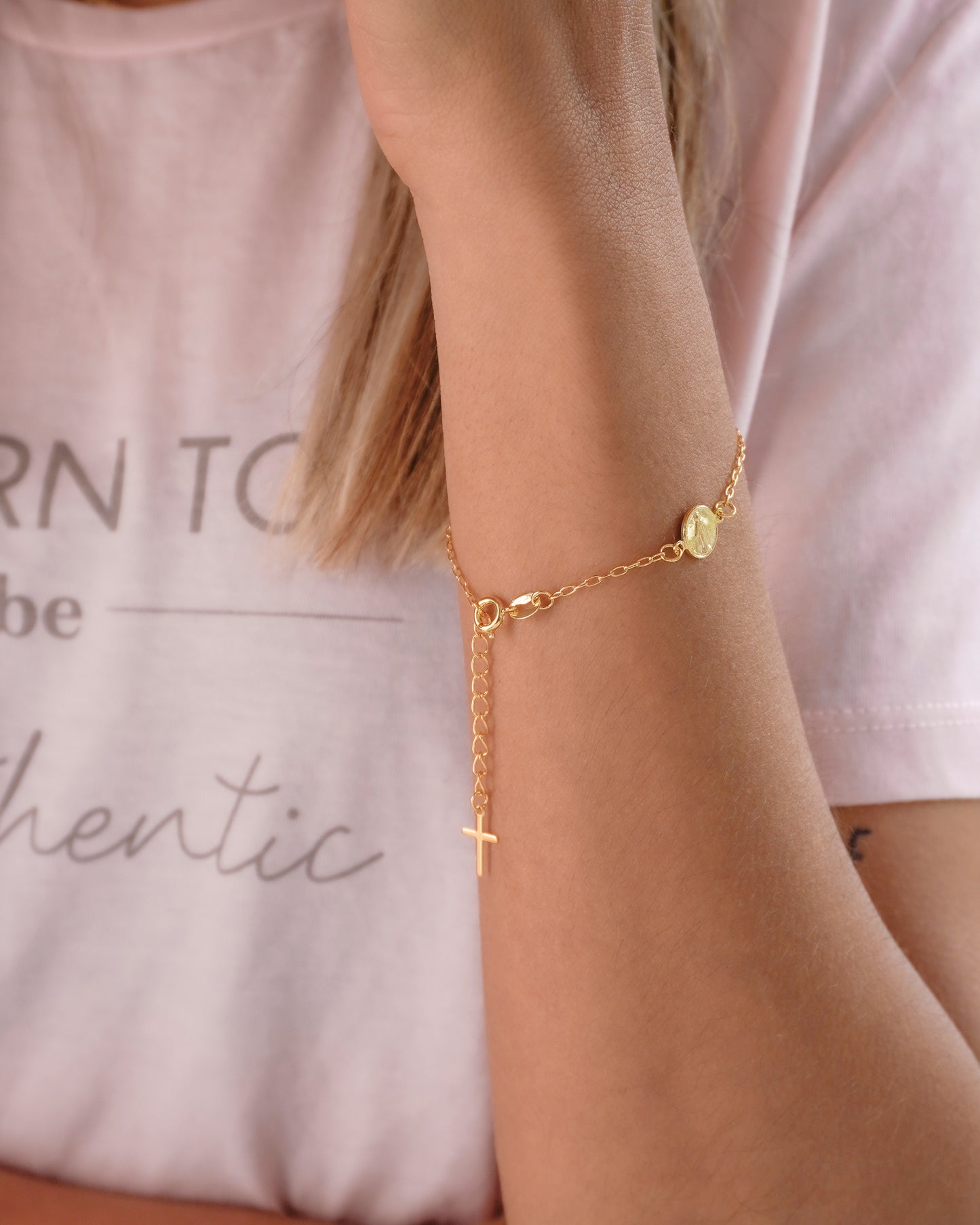 pulsera virgen milagrosa 16.5 cms extensor