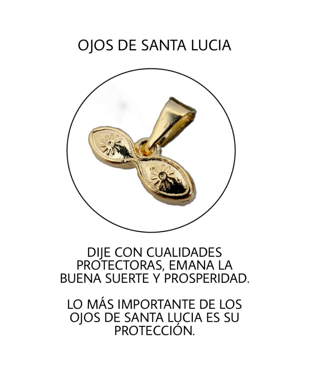 dije ojos de santa lucia