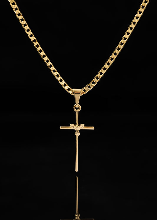 cadena cubana plana diamantada 2mm 45cm