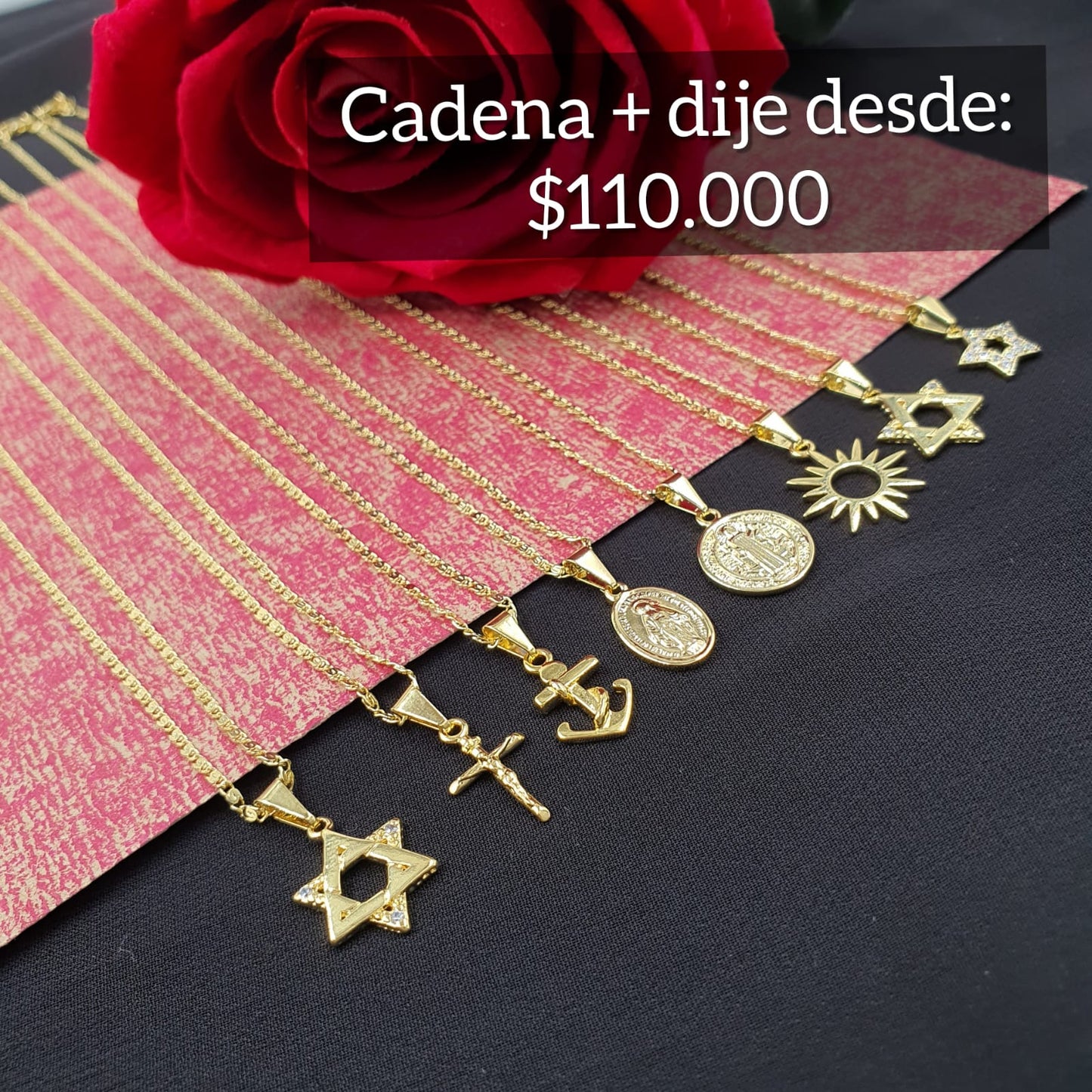 dije estrella de david 1.6 cms