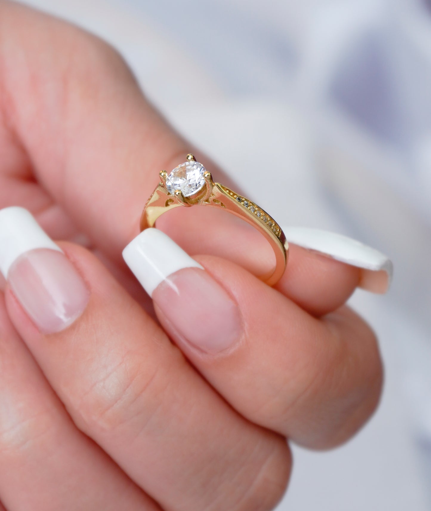 Anillo compromiso circonia