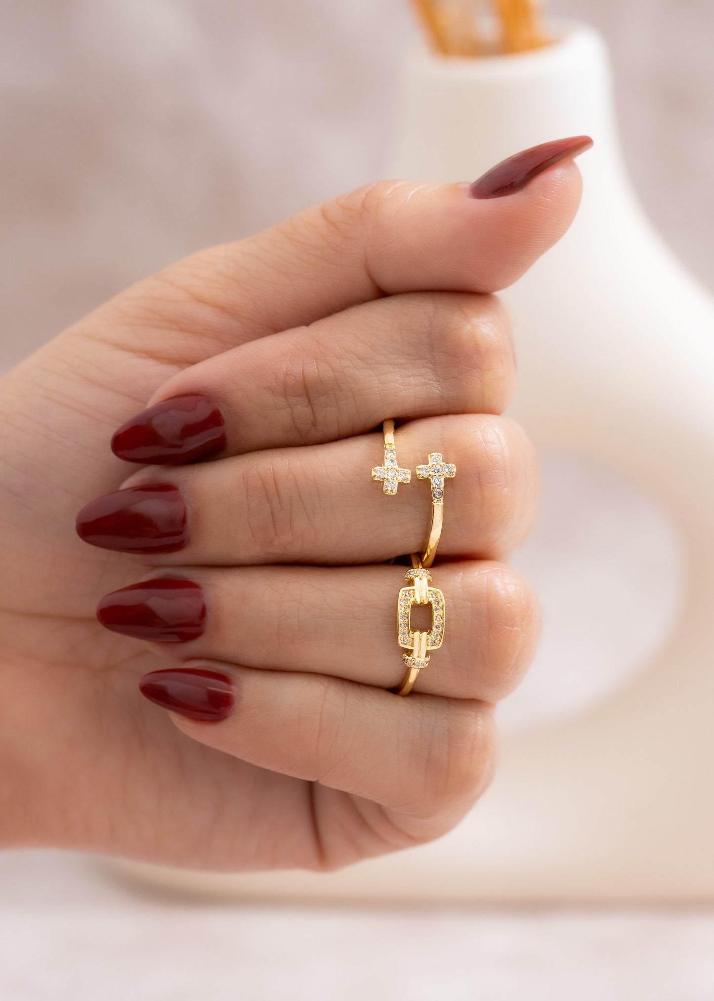 Anillo Crystal Box Ajustable