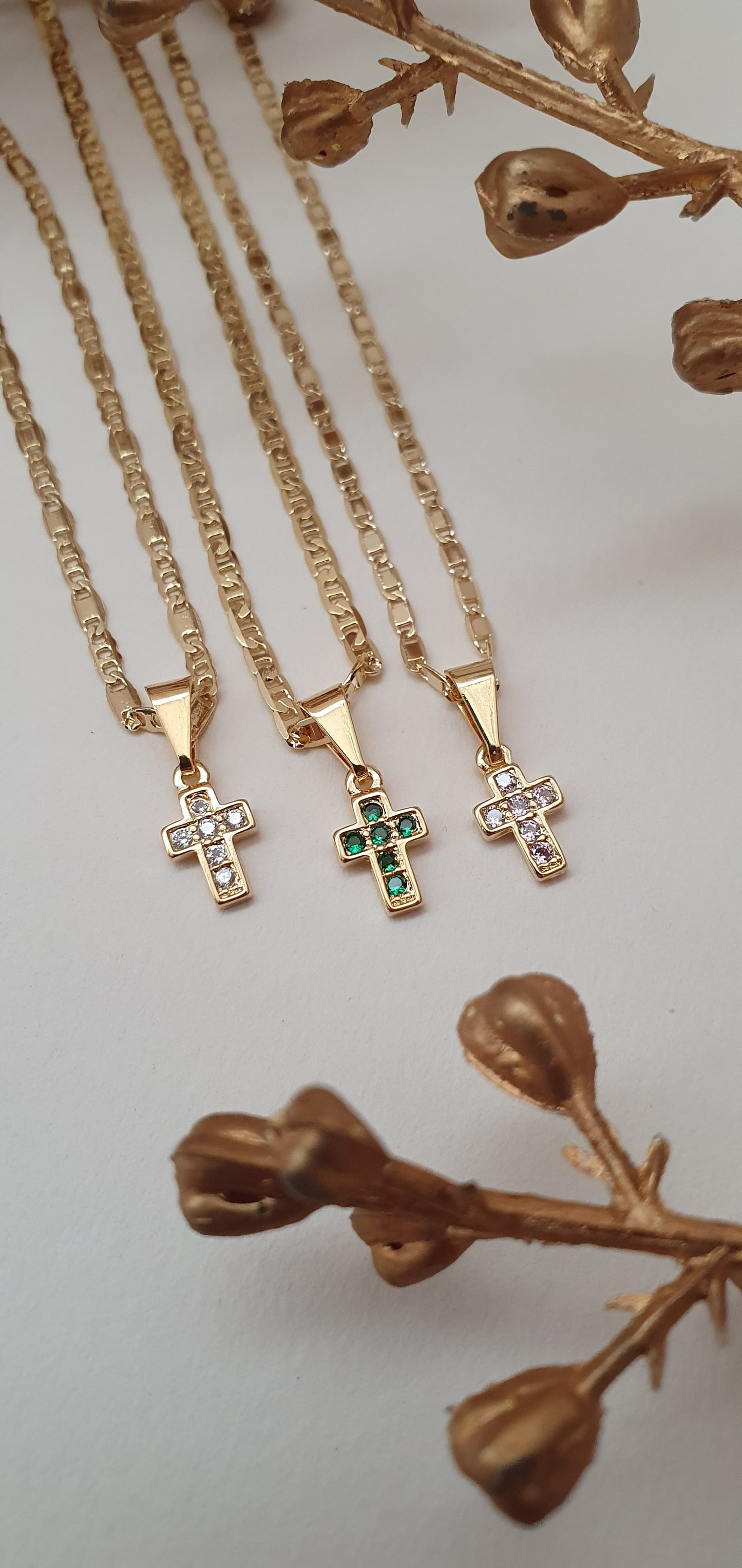 dije mini cruz circonias