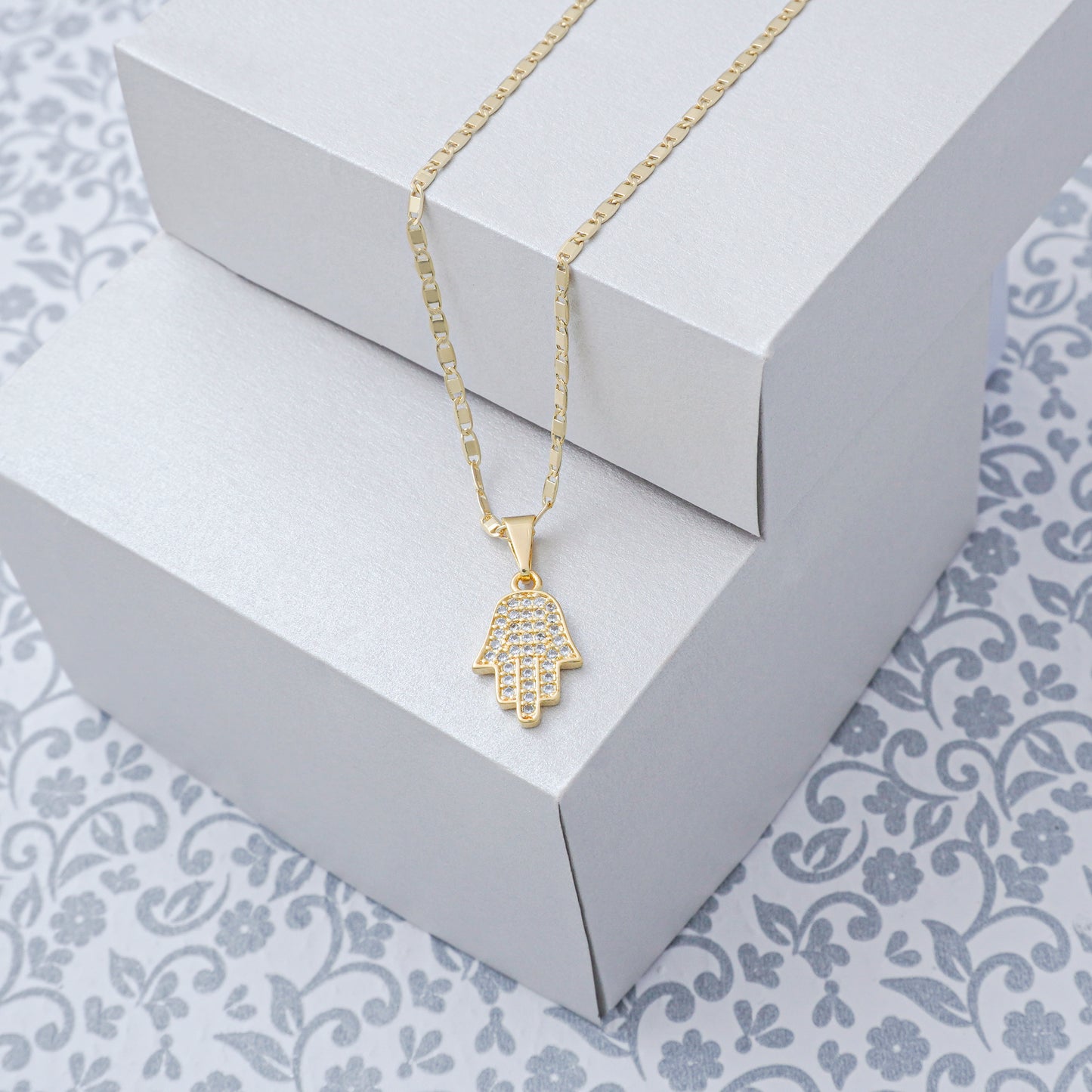 D Mano Hamsa circonias