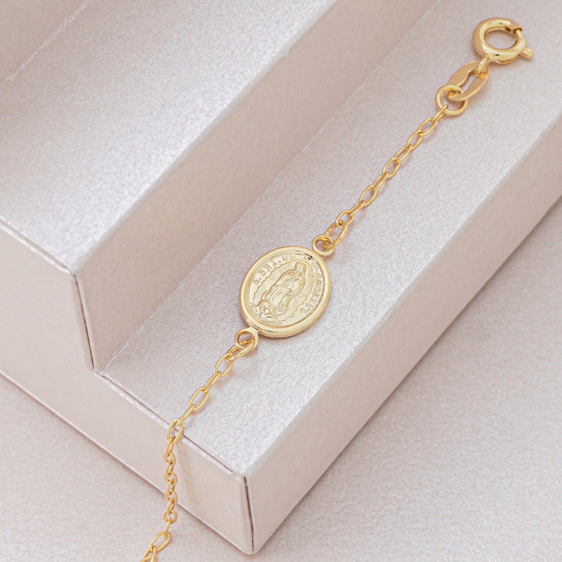 pulsera virgen guadalupe 16.5cms extensor