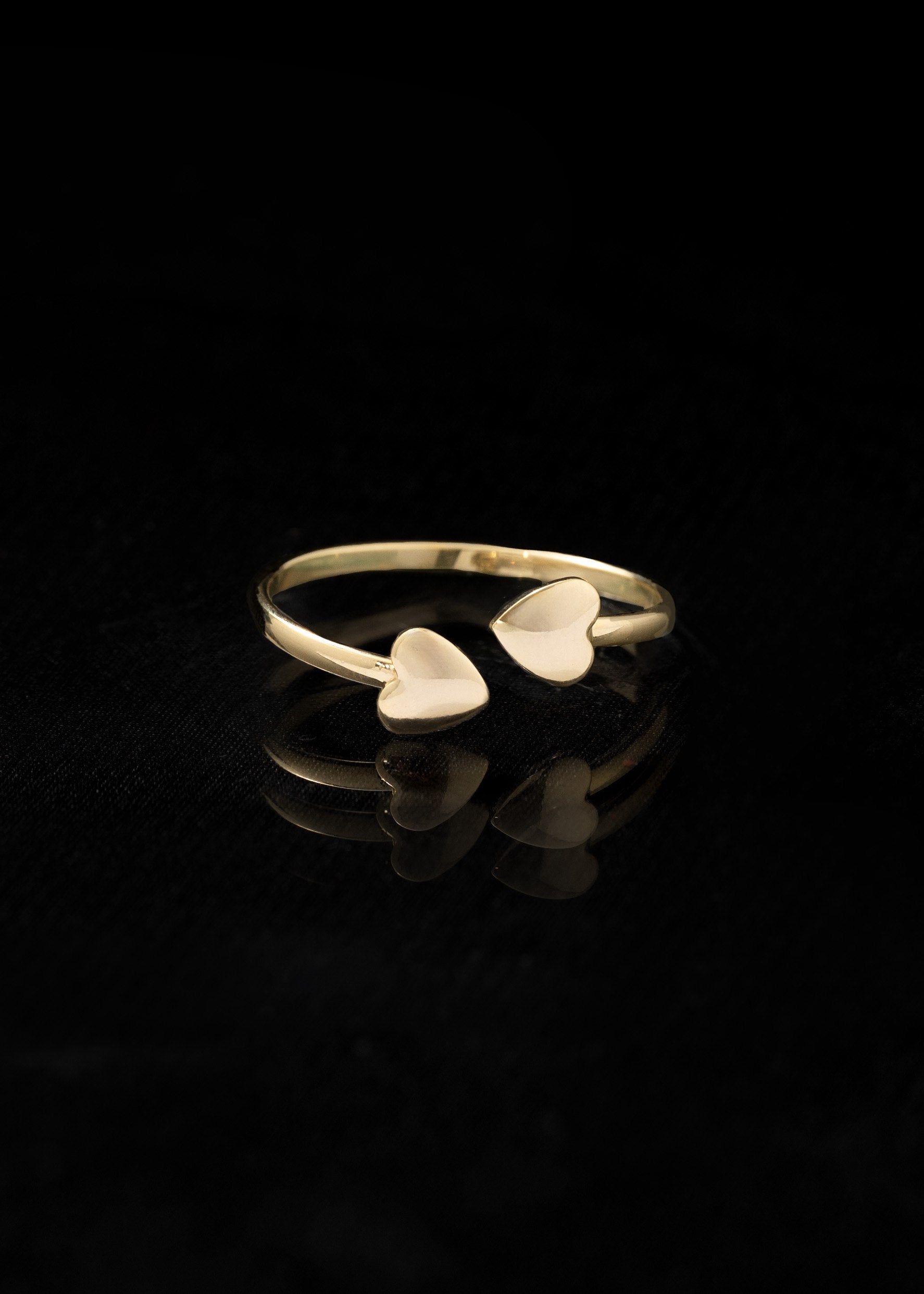 Anillo corazones ajustable