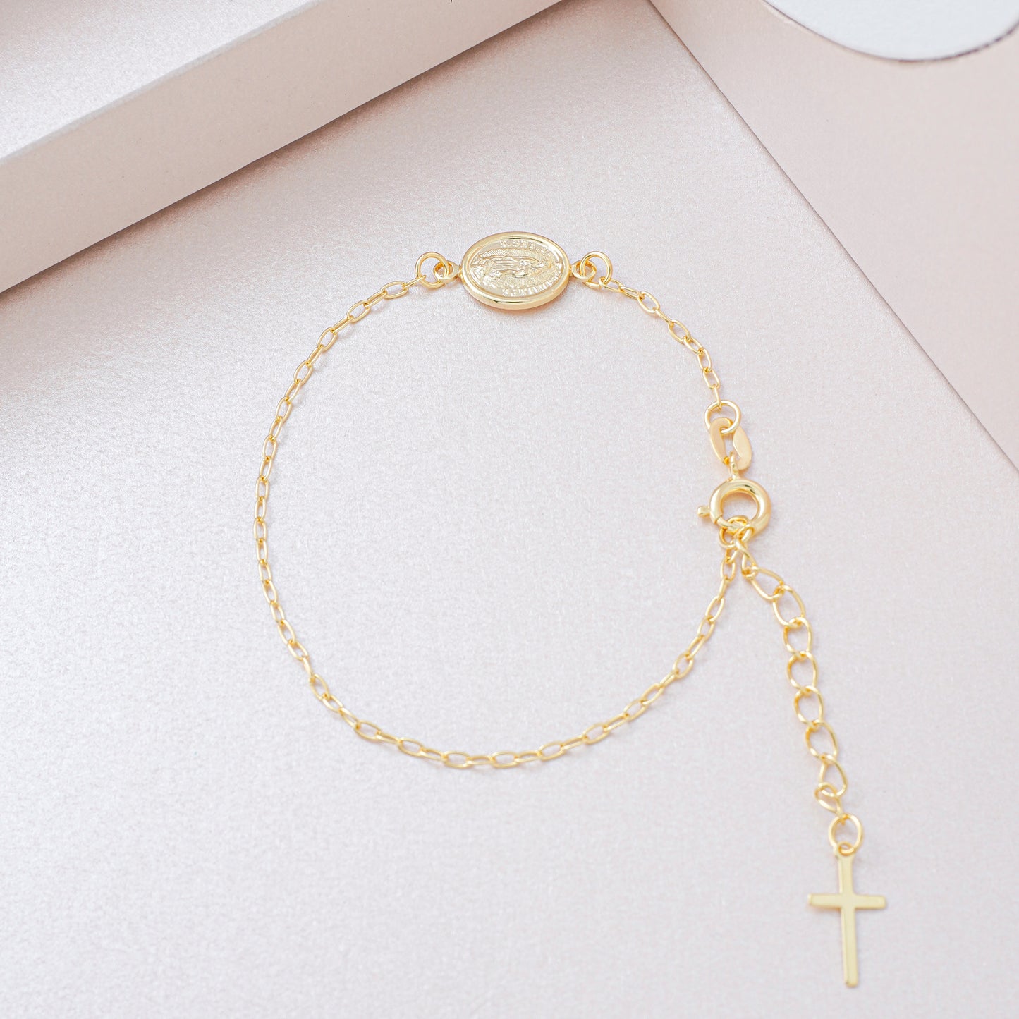 pulsera virgen guadalupe 16.5cms extensor