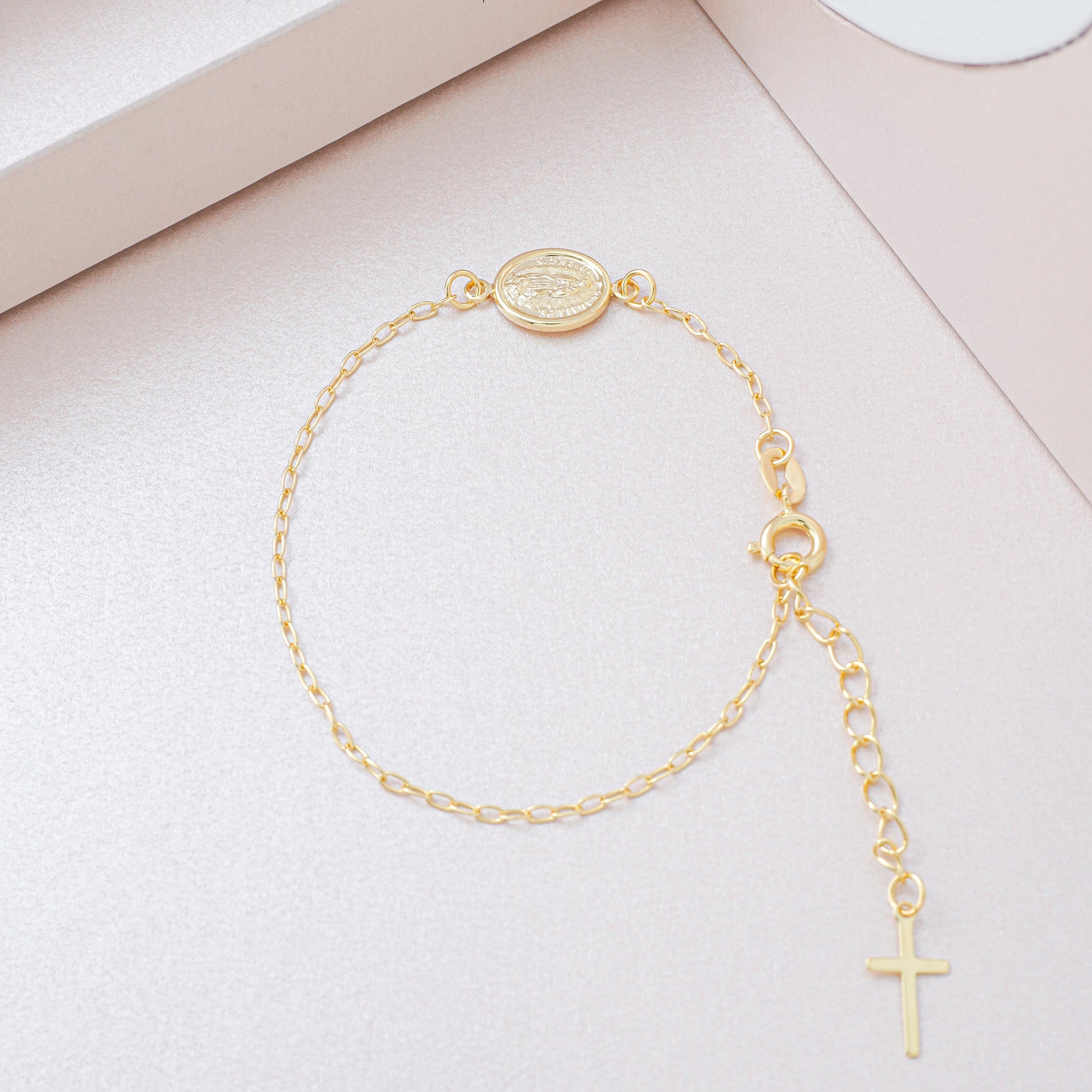 pulsera virgen guadalupe 16.5cms extensor