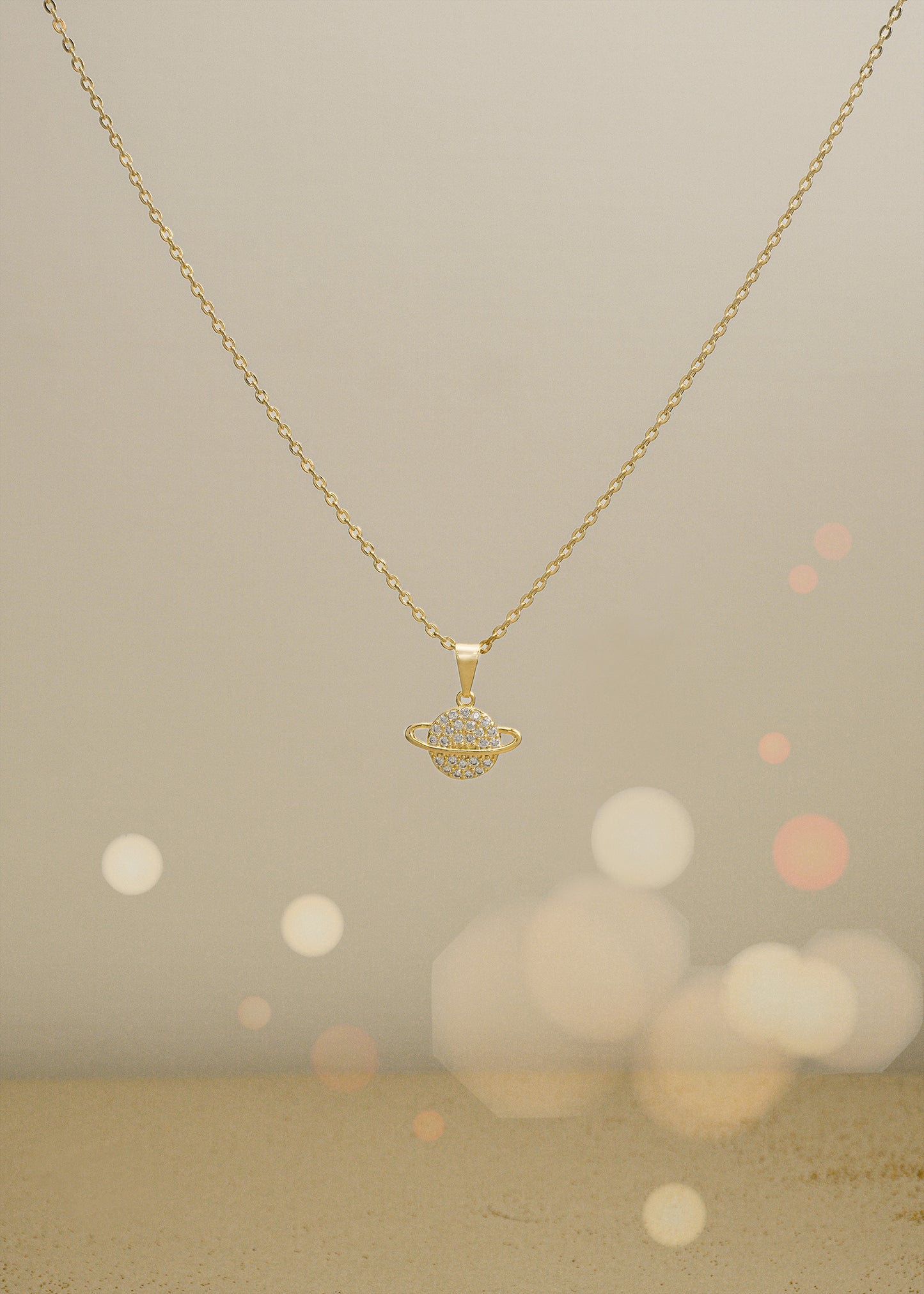 Dije Saturn Circonias Cristal