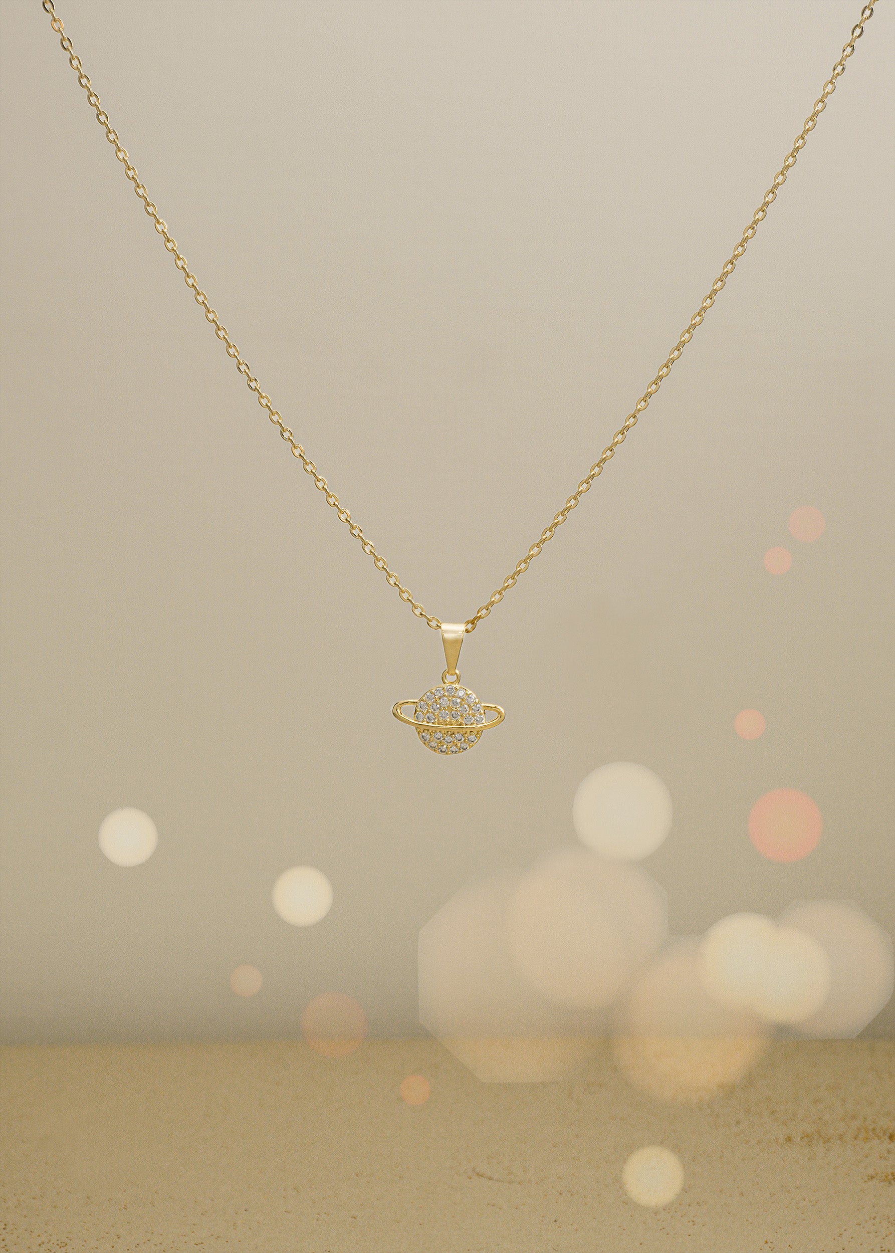 Dije Saturn Circonias Cristal