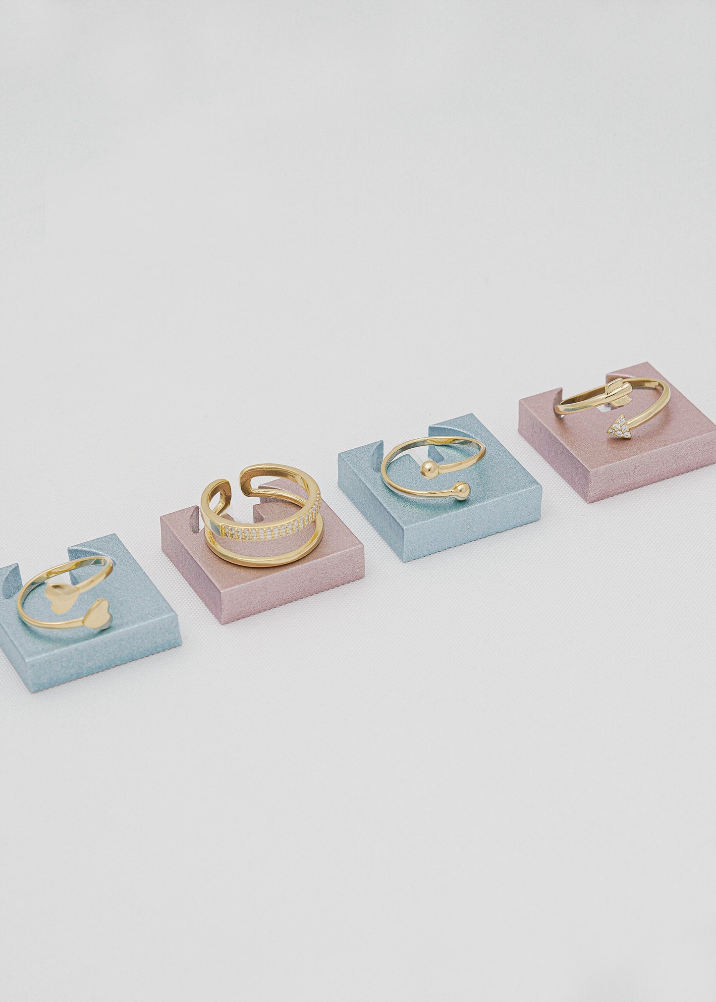 Anillo corazones ajustable