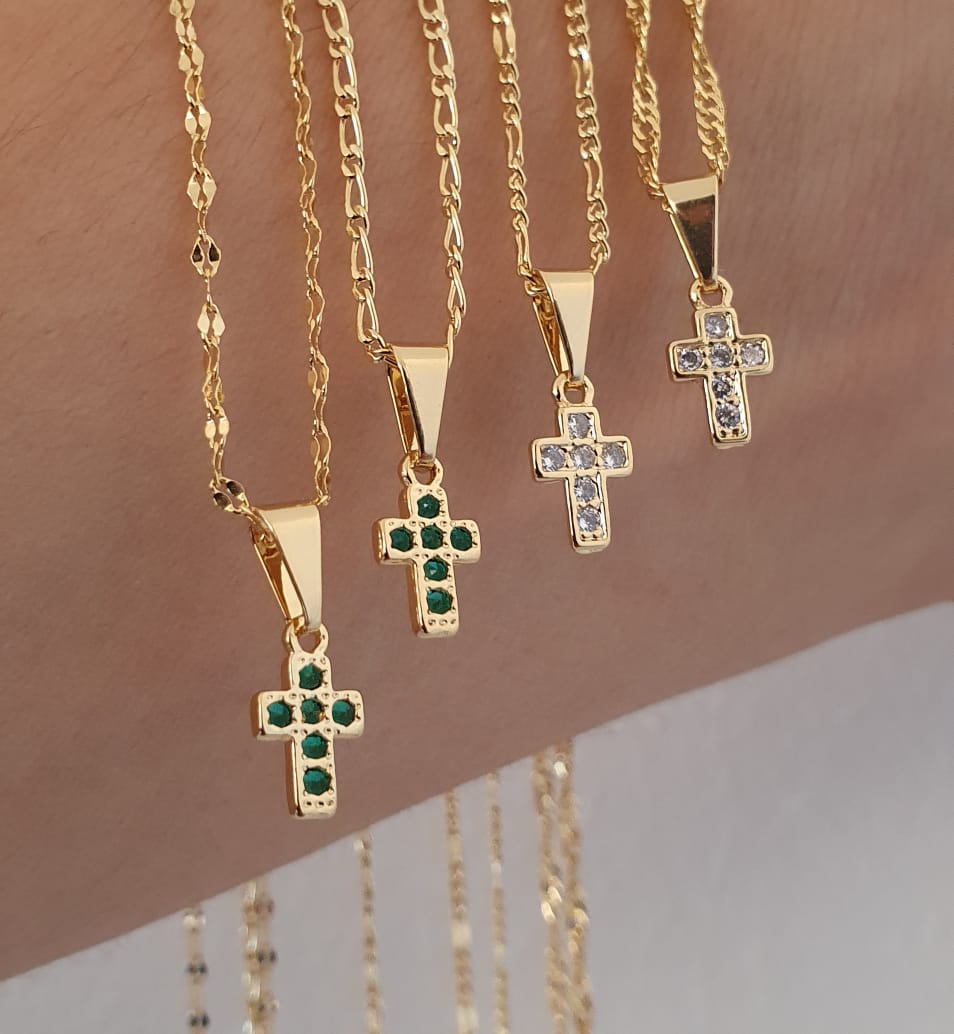 dije mini cruz circonias