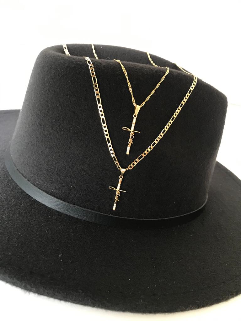 dije cruz jesus con circones swarovski cristal