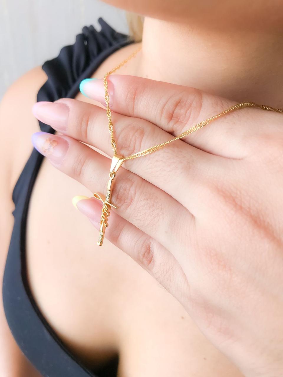 dije cruz jesus con circones swarovski cristal
