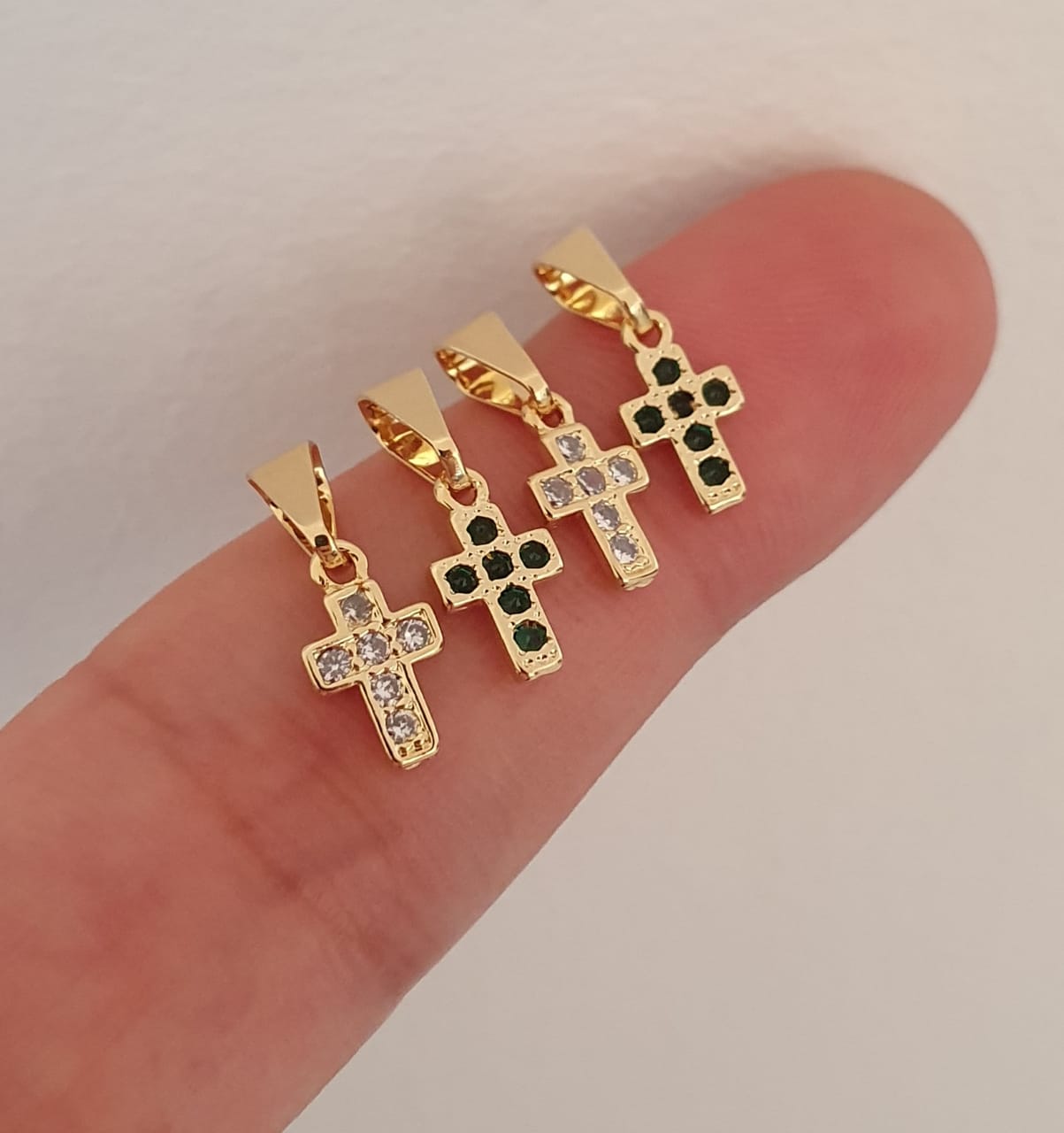 dije mini cruz circonias