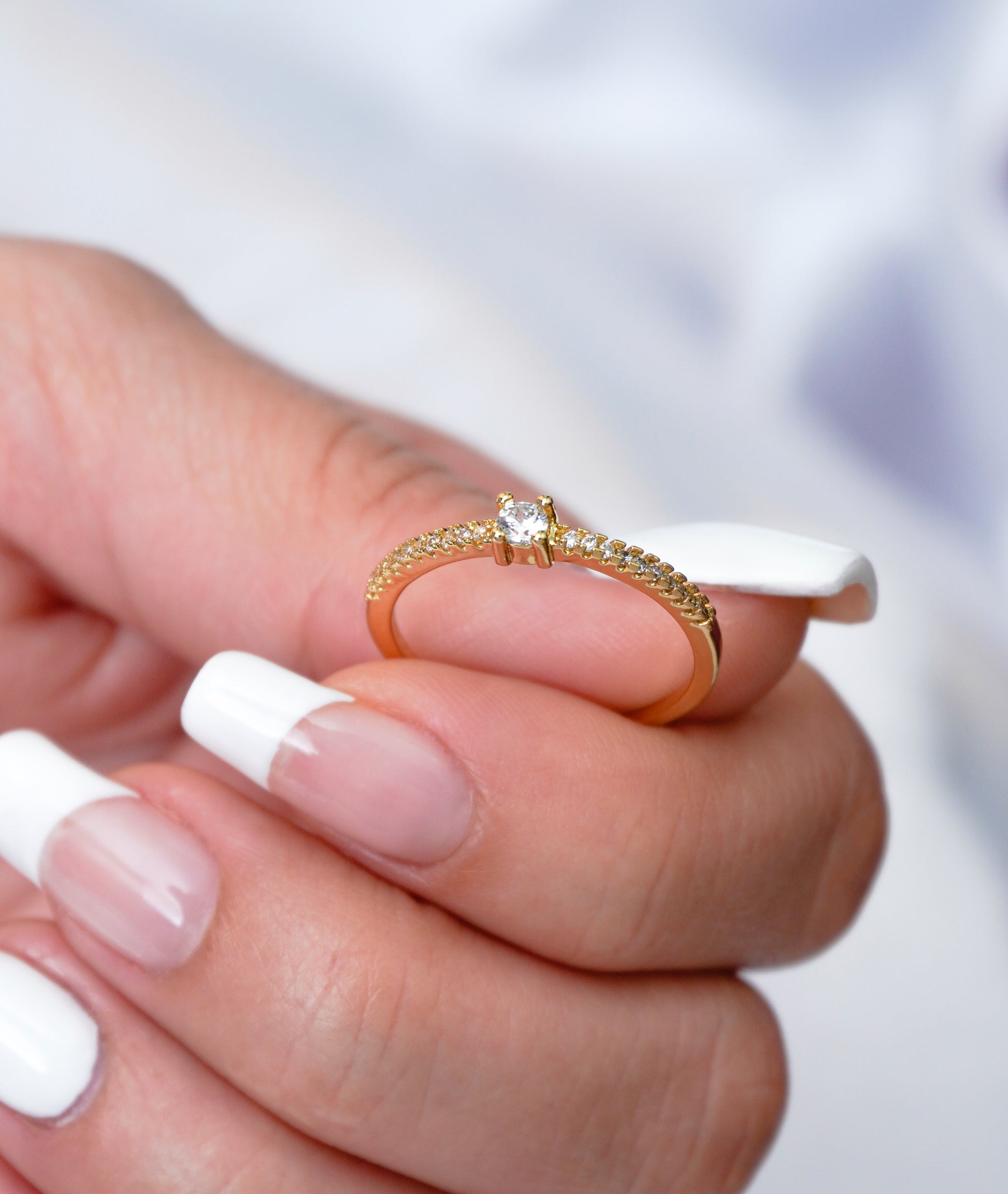 anillo circonia 3mm