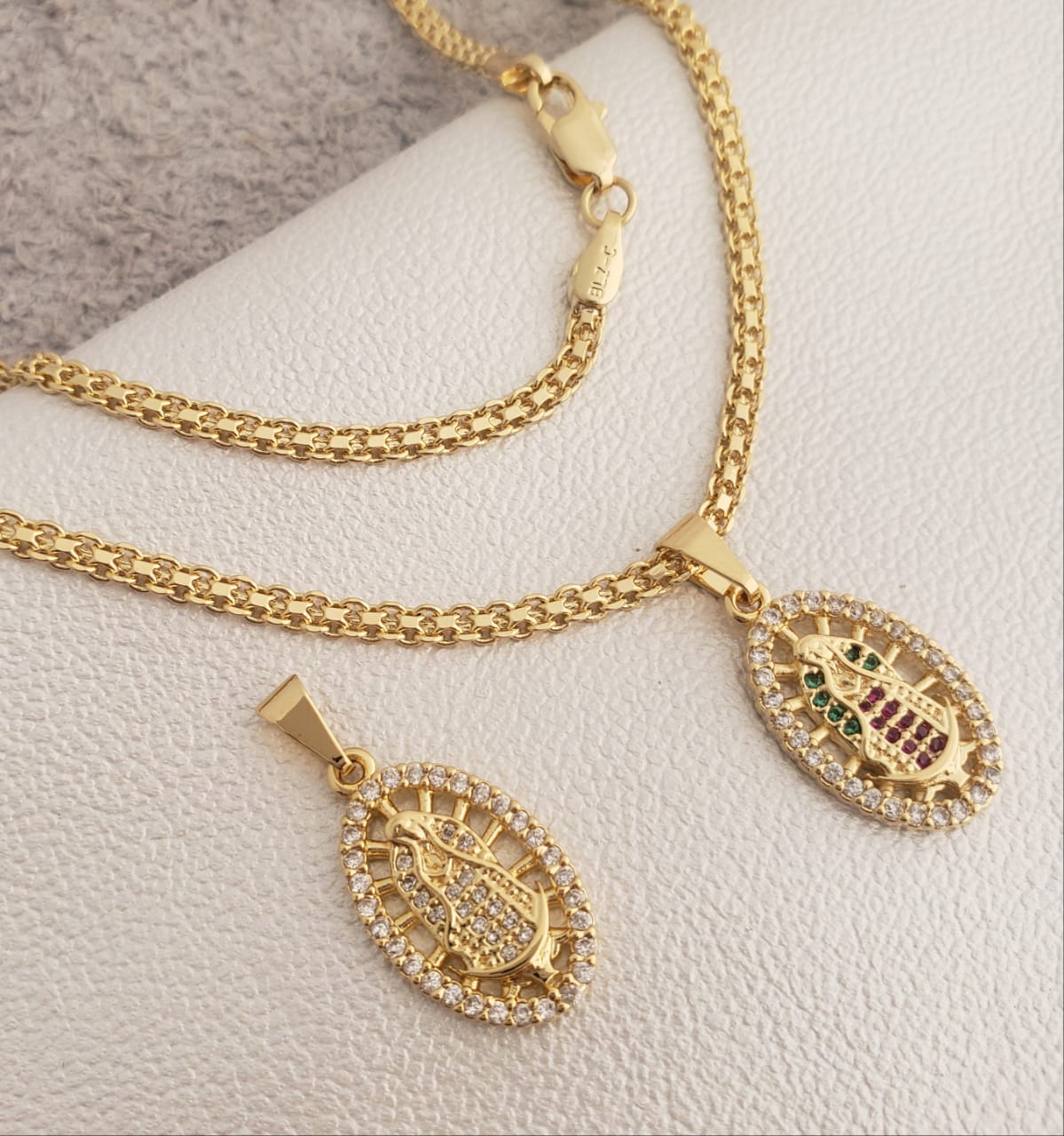 dije virgen guadalupe swarovsky mediana