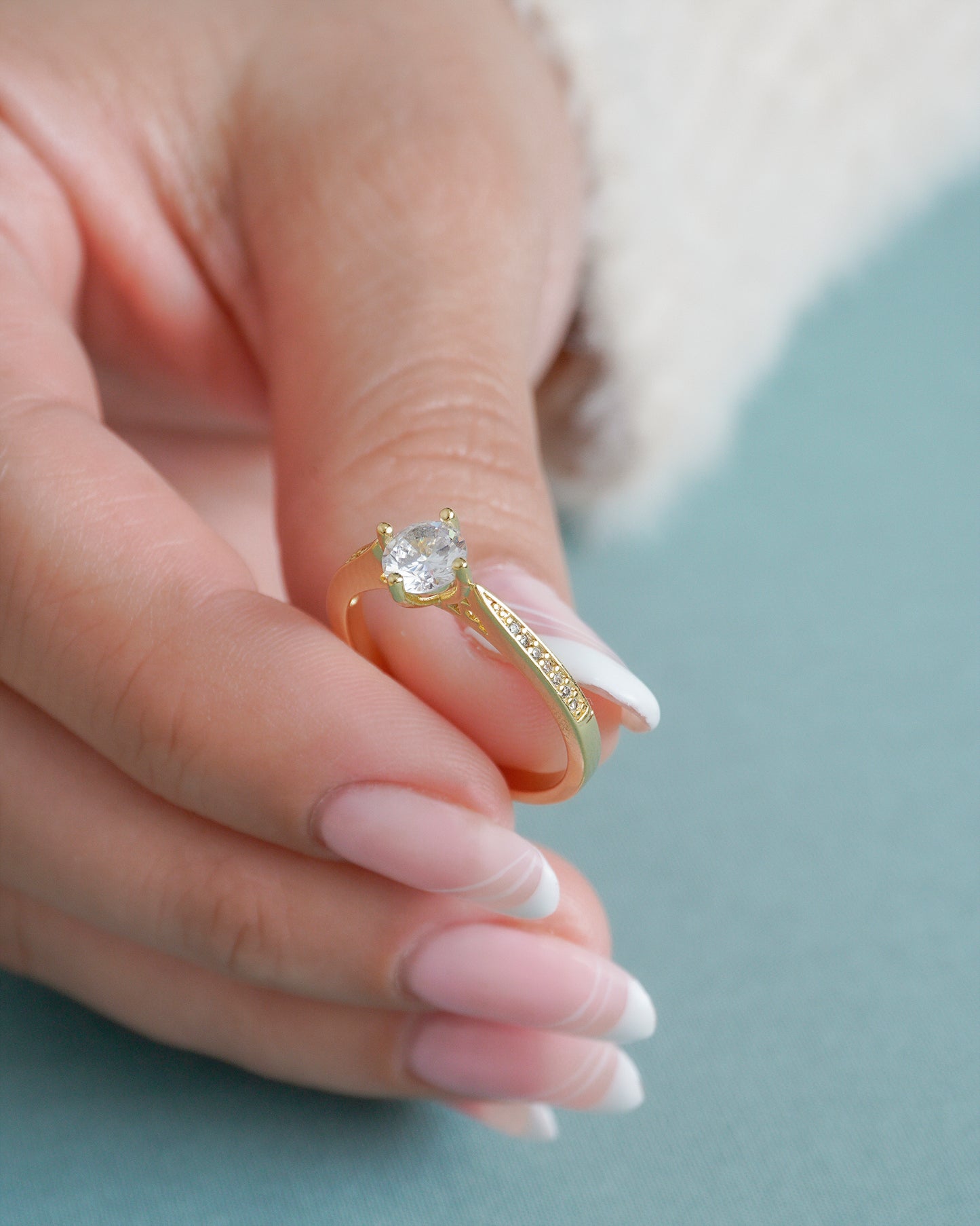 Anillo compromiso circonia