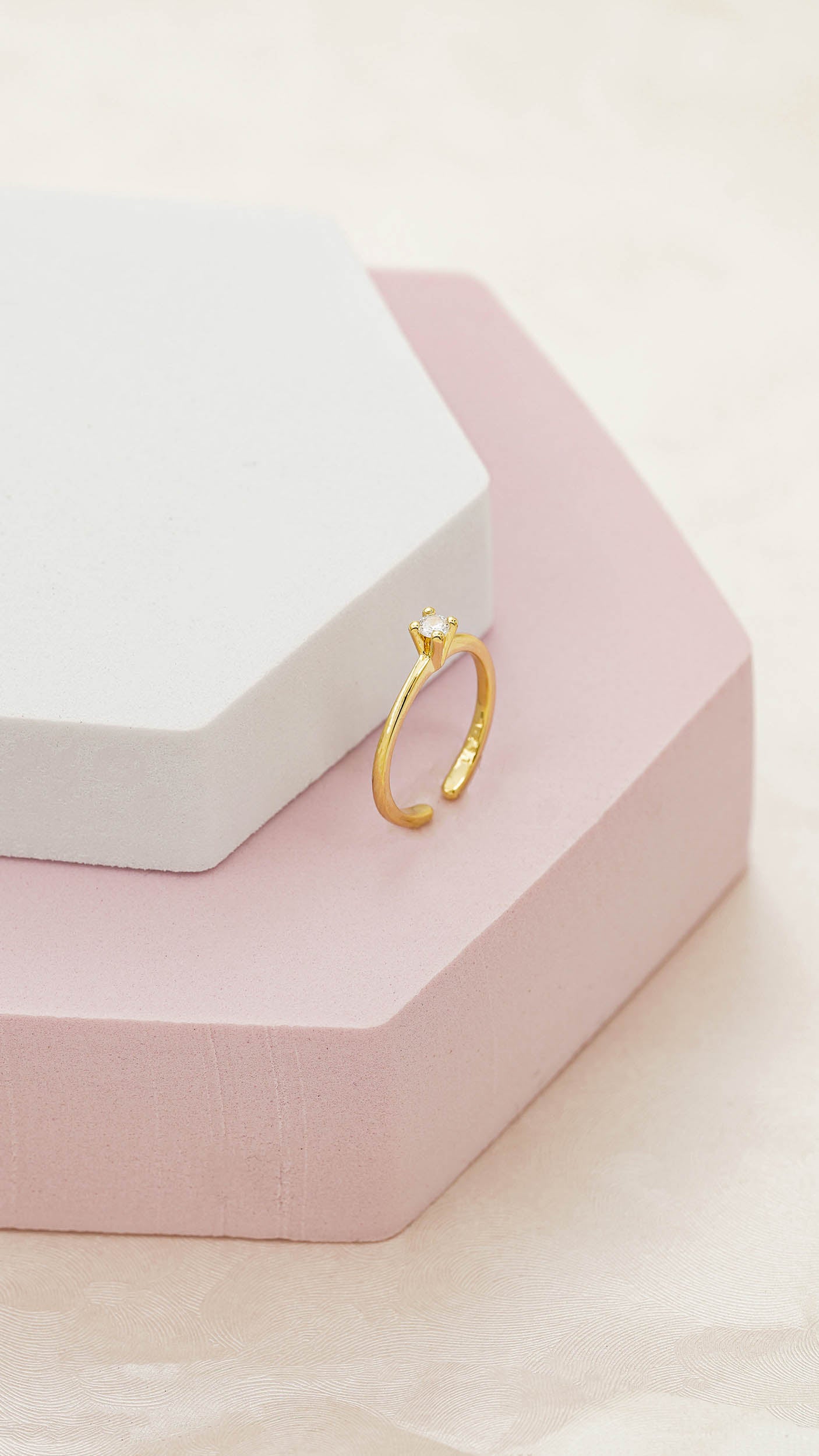 Anillo promise liso verde ajustable