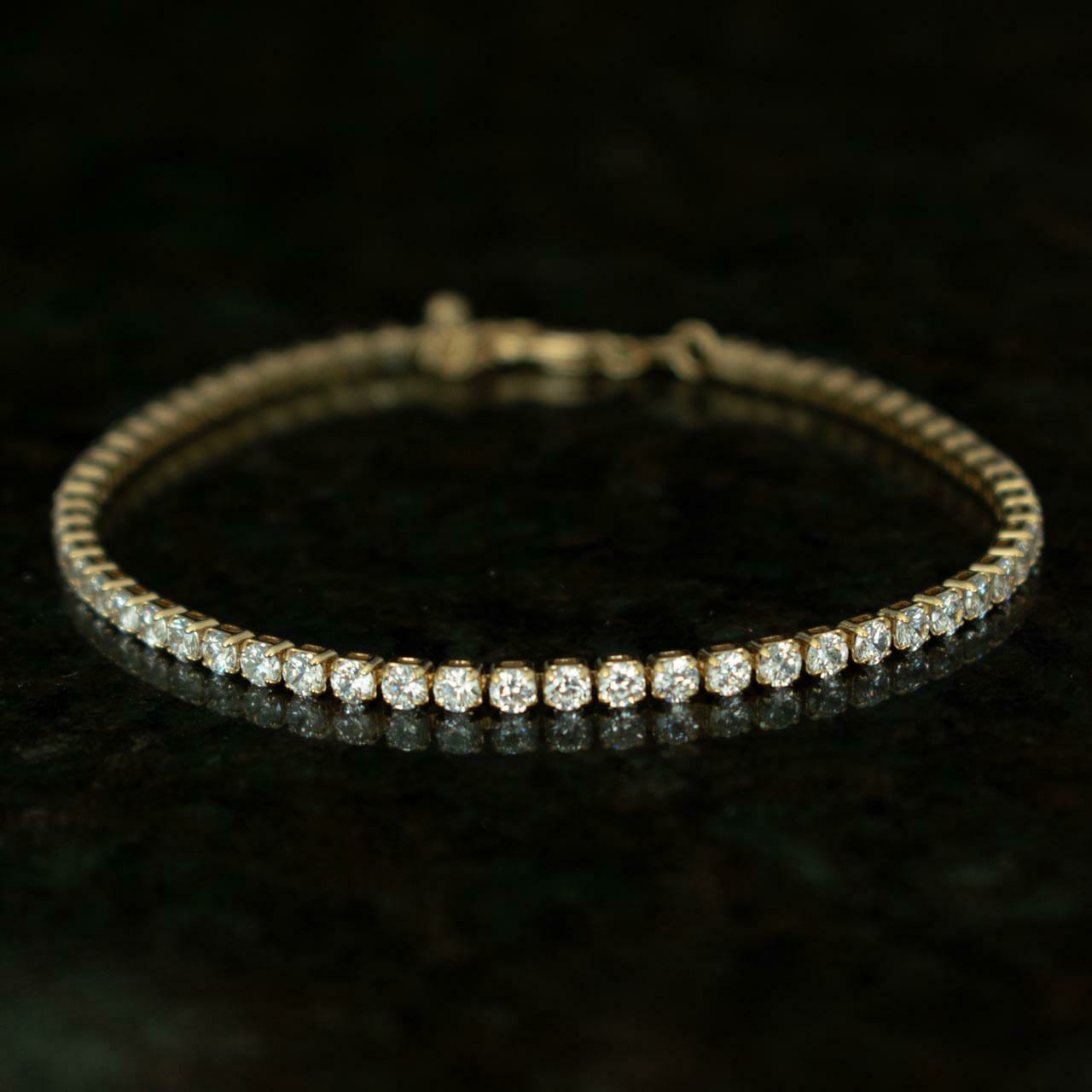 pulsera circonias unisex 18.5 cms