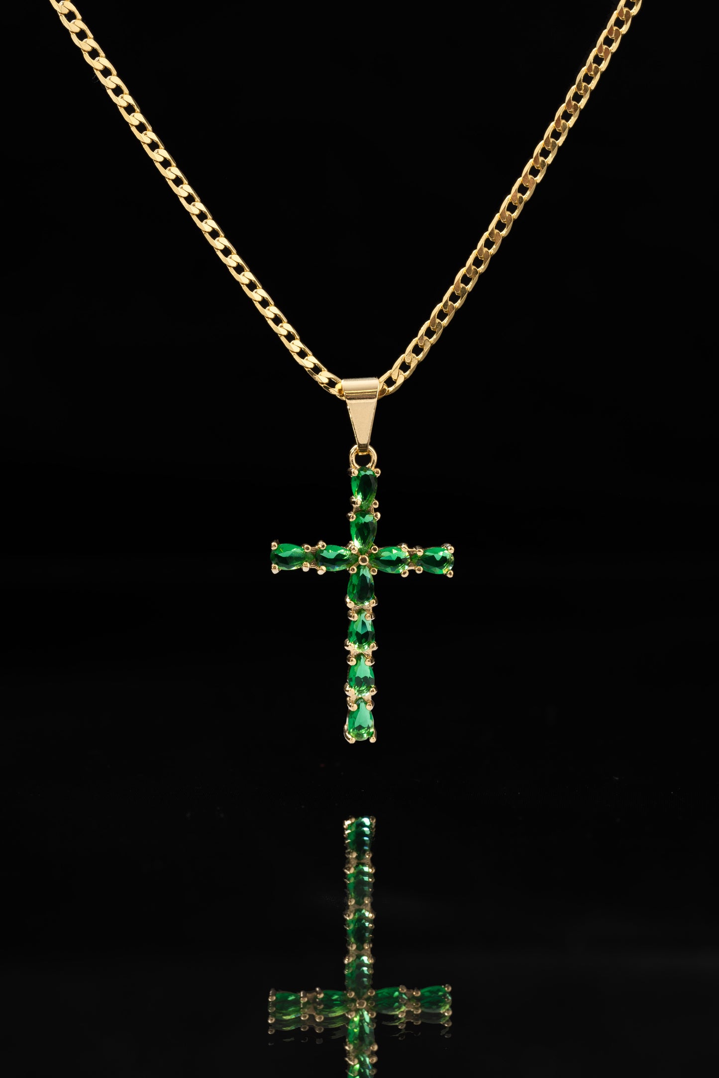 cadena cuabana plana diamantada 65cm
